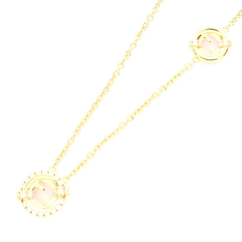 Fendi Gold Plated Rhinestone Necklace 1310$
